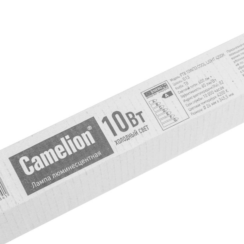 Лампа люминесцентная FT8-10W/33 10Вт T8 4200К G13 Camelion 5873