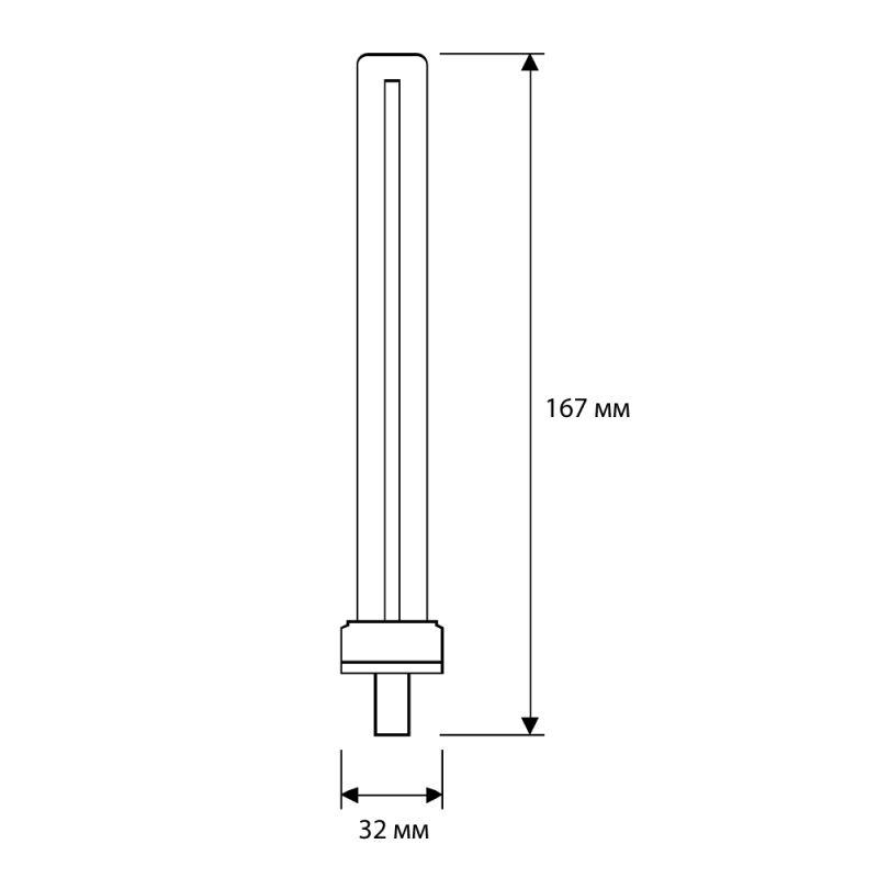 Лампа люминесцентная компакт. LH 9Вт-U/842 G23 220В Camelion 2288