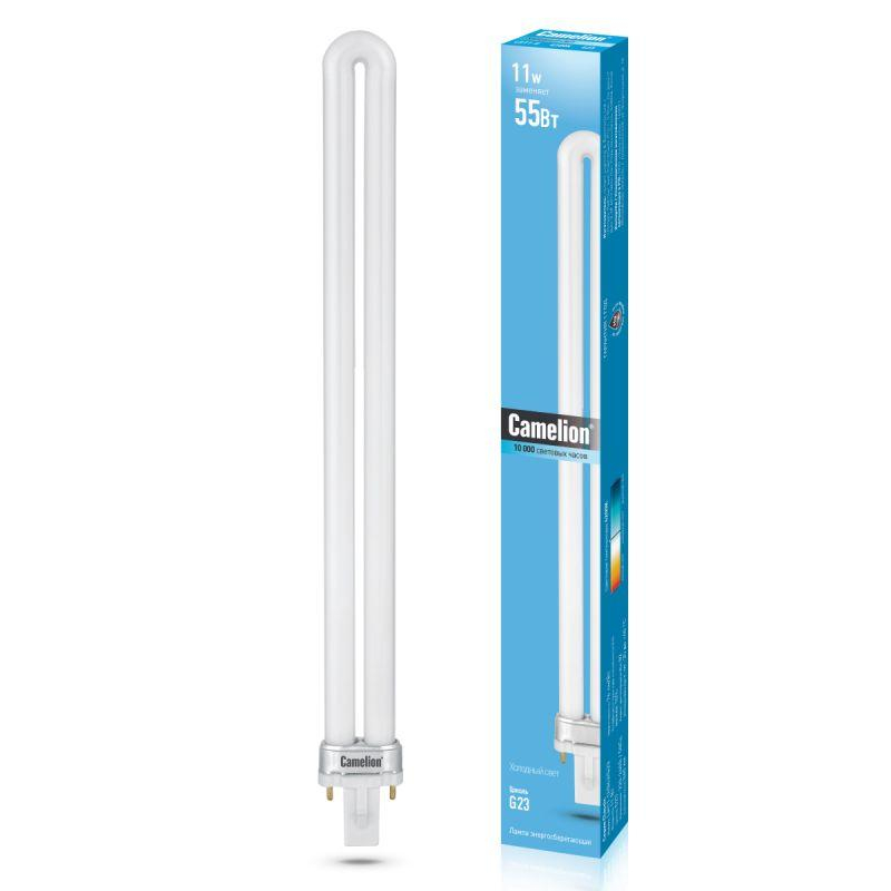 Лампа люминесцентная компакт. LH 11Вт-U/842 G23 220В Camelion 3159