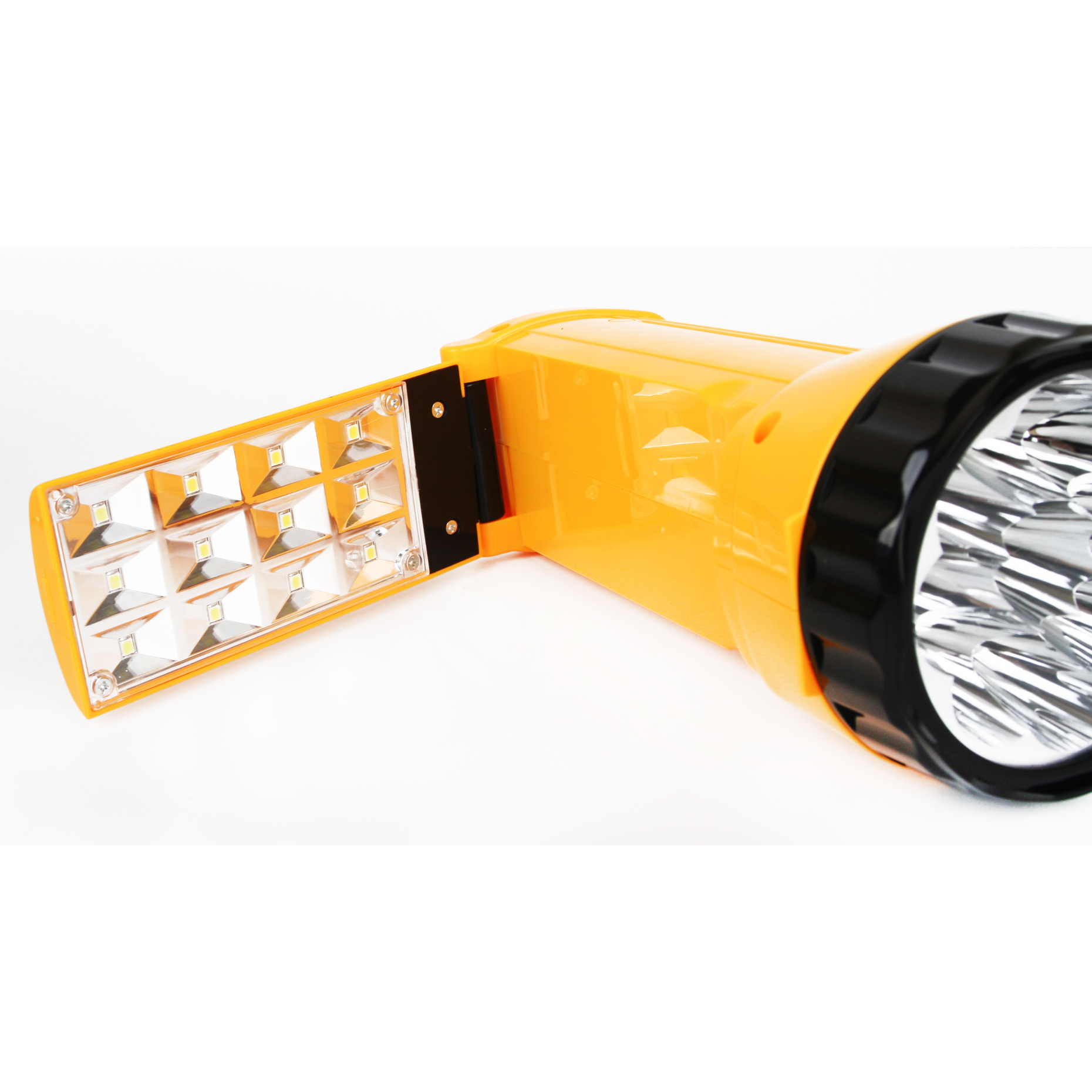 Фонарь LED3819CSM (аккум 220В желт. 9LED +12SMD LED 2 режима SLA) Ultraflash 12102/12860