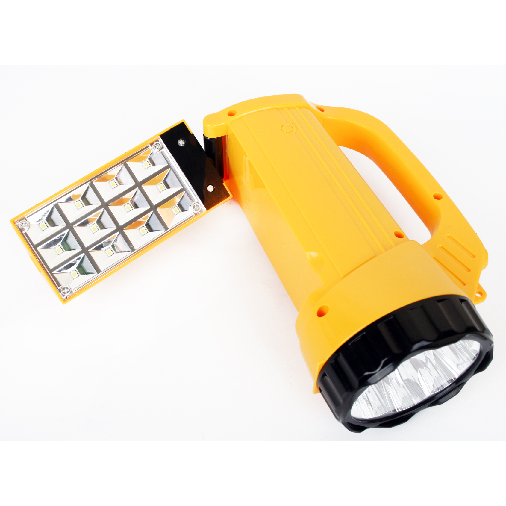 Фонарь LED3819CSM (аккум 220В желт. 9LED +12SMD LED 2 режима SLA) Ultraflash 12102/12860