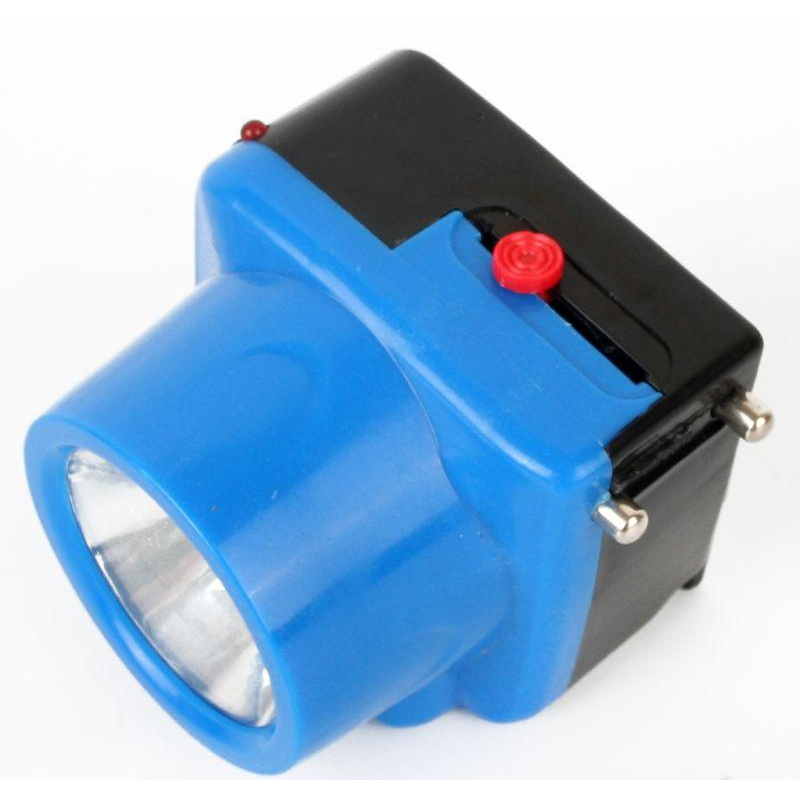 Фонарь налобный аккумуляторный LED5375 220В 0.4Вт LED 2 реж. пластик голуб. Ultraflash 14252