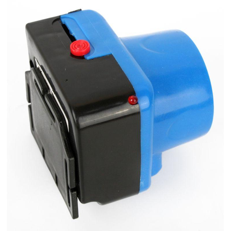 Фонарь налобный аккумуляторный LED5375 220В 0.4Вт LED 2 реж. пластик голуб. Ultraflash 14252