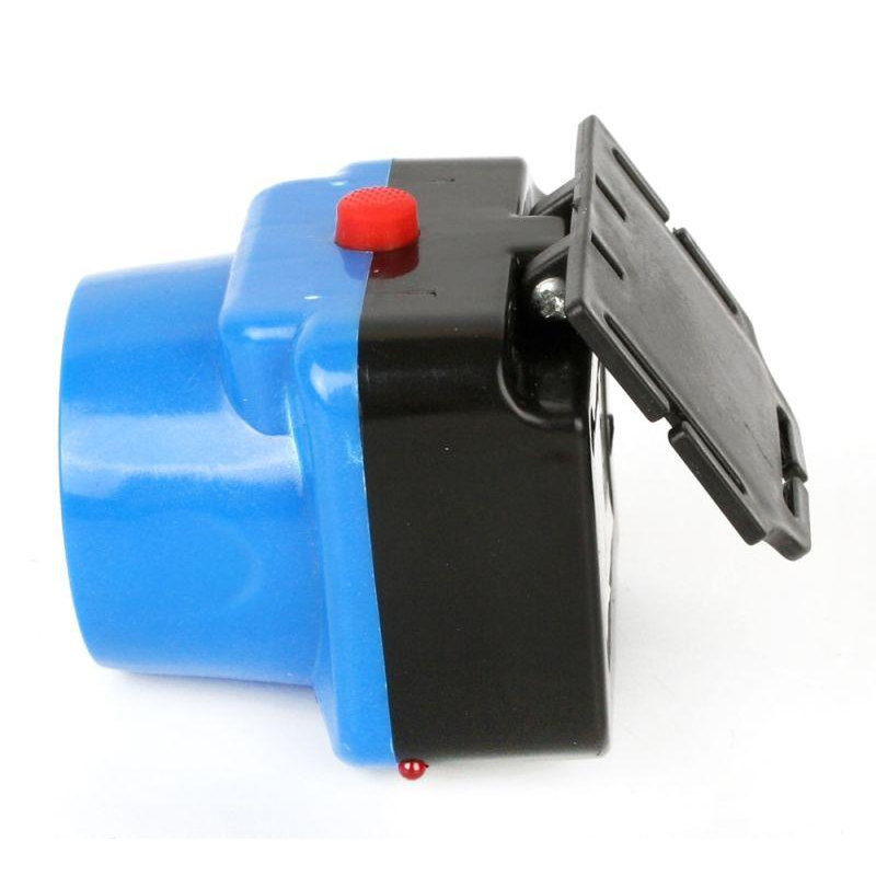 Фонарь налобный аккумуляторный LED5375 220В 0.4Вт LED 2 реж. пластик голуб. Ultraflash 14252