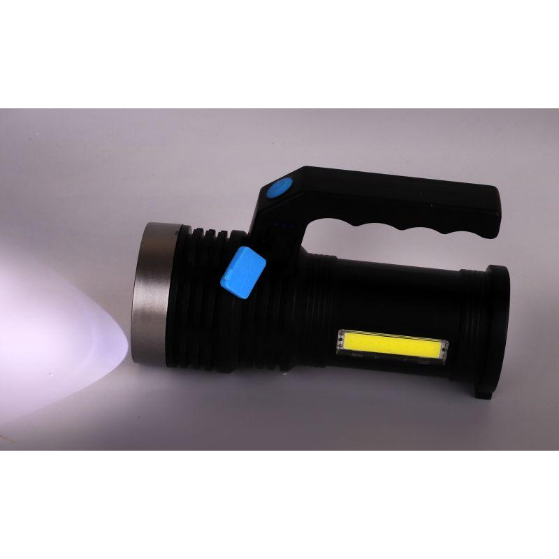 Ultraflash LED53765 (фонарь акк 4В, черн., 2LED, 3 Вт, 4 реж, USB, бокс са)