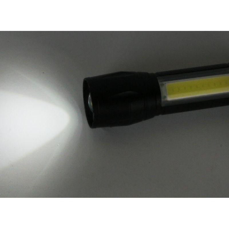 Ultraflash E1337 (фонарь аккум 3,7В, черный, XPE + COB LED, 3 Ватт, 3 реж., бокс)
