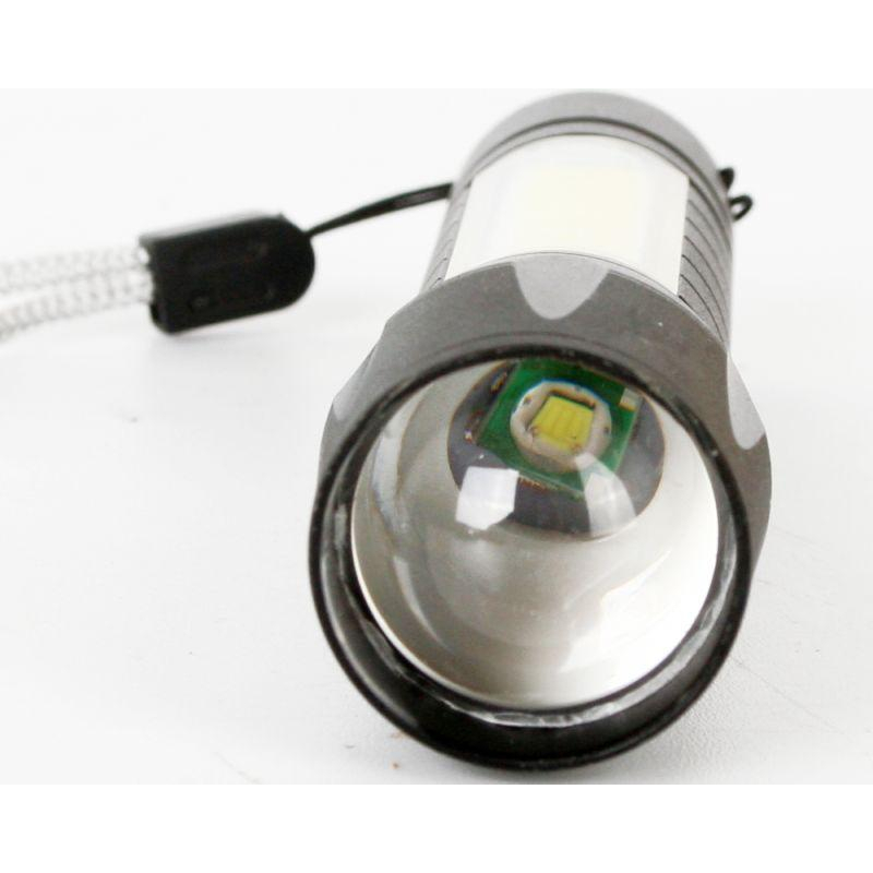 Ultraflash E1337 (фонарь аккум 3,7В, черный, XPE + COB LED, 3 Ватт, 3 реж., бокс)
