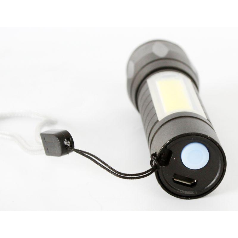 Ultraflash E1337 (фонарь аккум 3,7В, черный, XPE + COB LED, 3 Ватт, 3 реж., бокс)