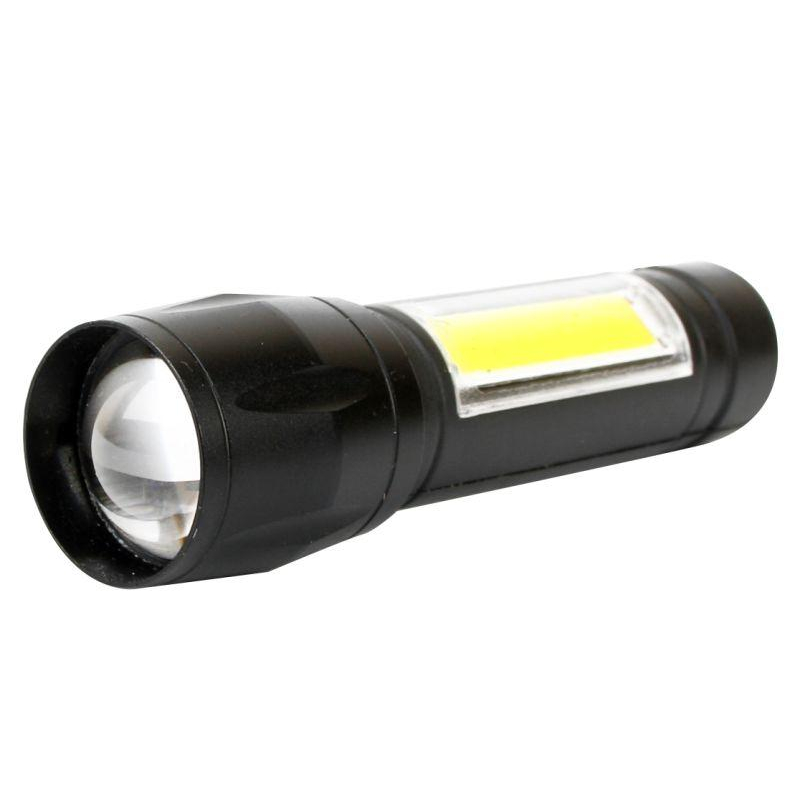 Ultraflash E1337 (фонарь аккум 3,7В, черный, XPE + COB LED, 3 Ватт, 3 реж., бокс)