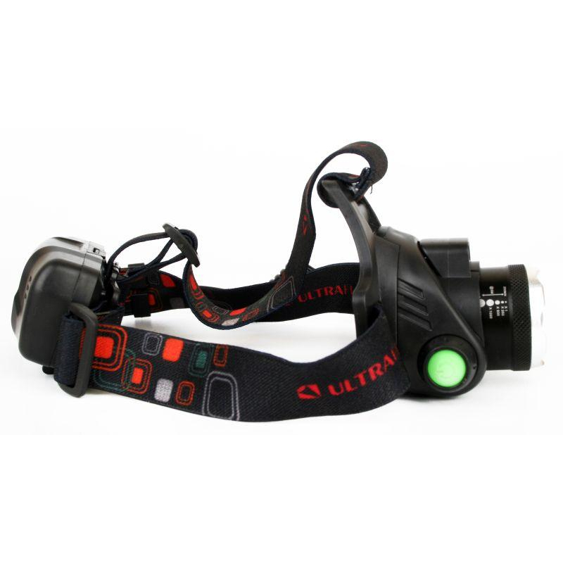 Ultraflash E1336 (фонарь налоб акк 3,7В, черный, 1LED, 4 Ватт, фокус, 2 ак 4 реж, сенсор, бокс)