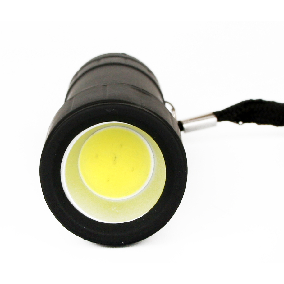 Ultraflash LED16001 (фонарь 3XR03, черный, COB LED 3Вт, пластик, блистер)