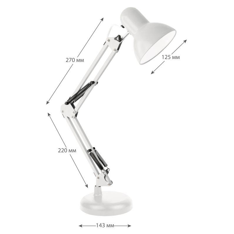 Ultraflash UF-313 С01 белый (Светильник настольный,230V 60W)