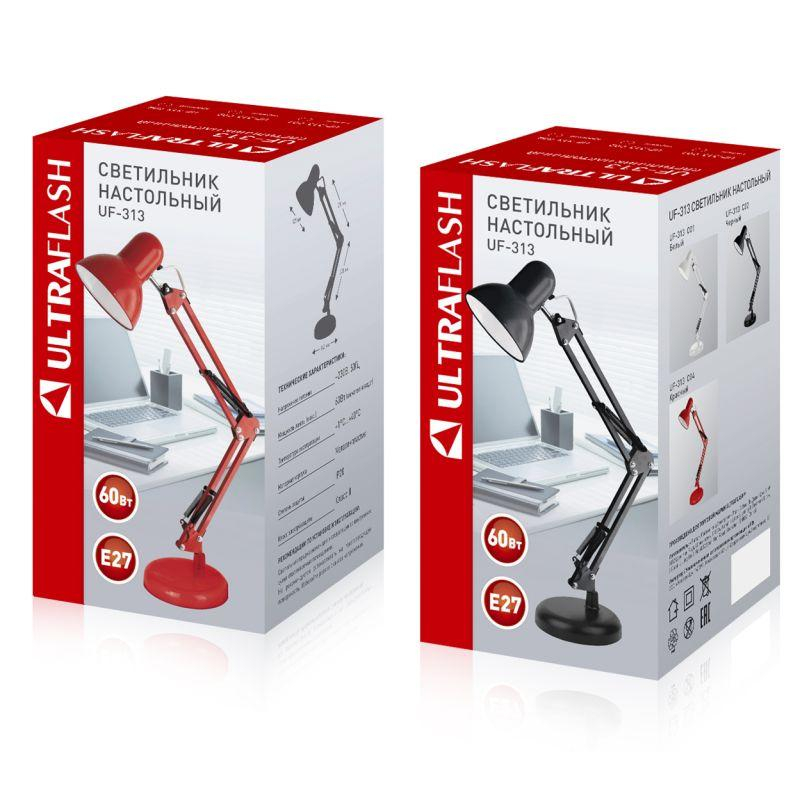 Ultraflash UF-313 С02 черный (Светильник настольный,230V 60W)