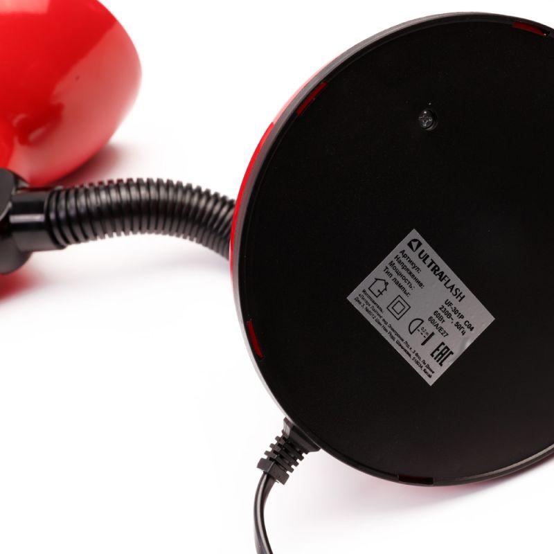 Ultraflash UF-301 С04 красный(Светильник настольный,230V 60W)