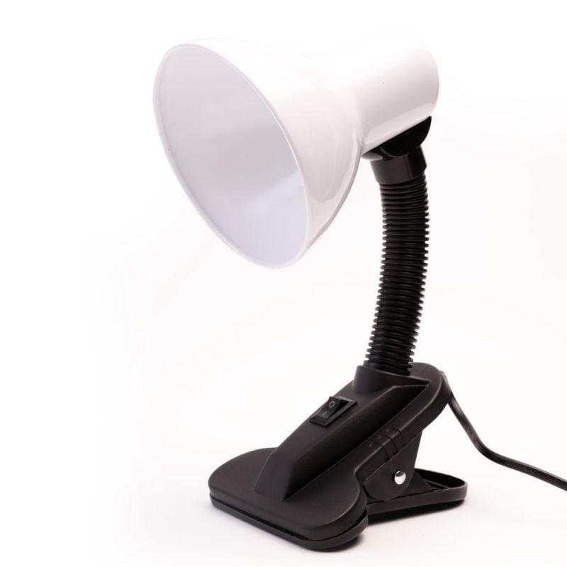 Ultraflash UF-320 C01 белый(Светильник настольный с прищепкой 230В, 60Вт, E27, ЛОН)