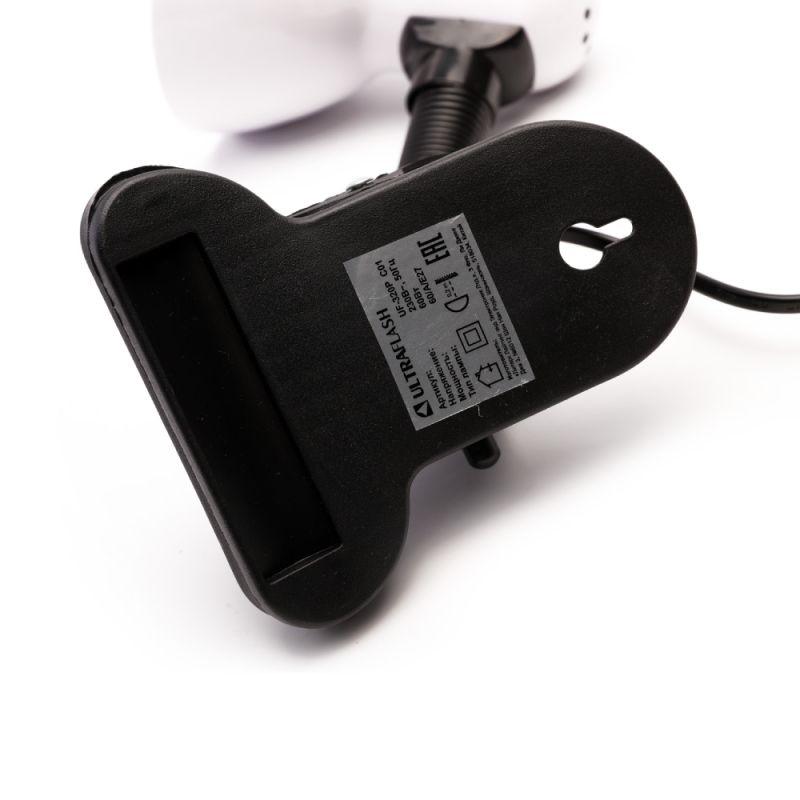 Ultraflash UF-320 C01 белый(Светильник настольный с прищепкой 230В, 60Вт, E27, ЛОН)