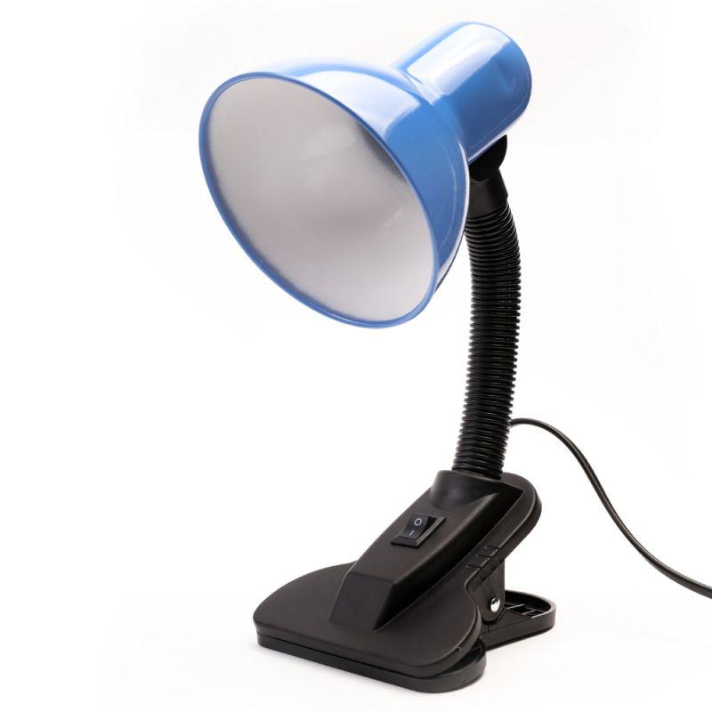 Ultraflash UF-320 C06 синий (Светильник настольный с прищепкой 230В, 60Вт, E27, ЛОН)