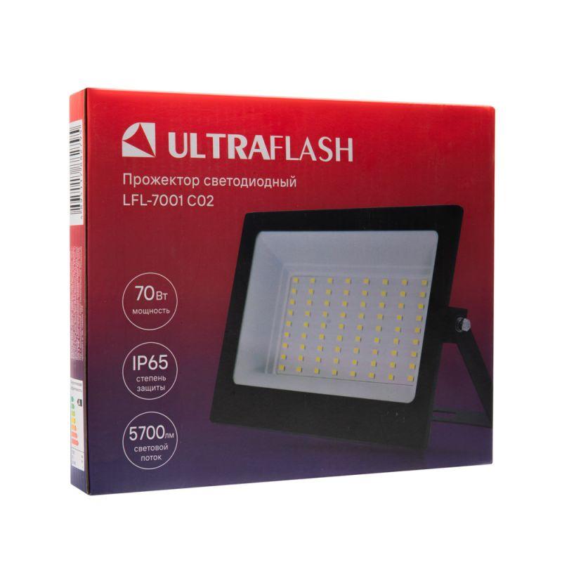 Ultraflash LFL-7001 C02 черный (LED SMD прожектор, 70 Вт, 230В, 6500К)