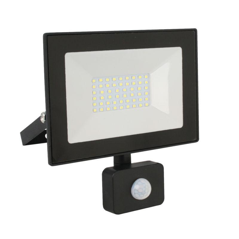 Ultraflash LFL-2002S C02 черный (LED прожектор с датчиком, 20 Вт, 230В, 6500К)