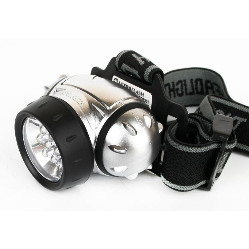 Фонарь налобный LED 5351 (7LED 3 режима; 3хR03 метал.) Ultraflash 10260