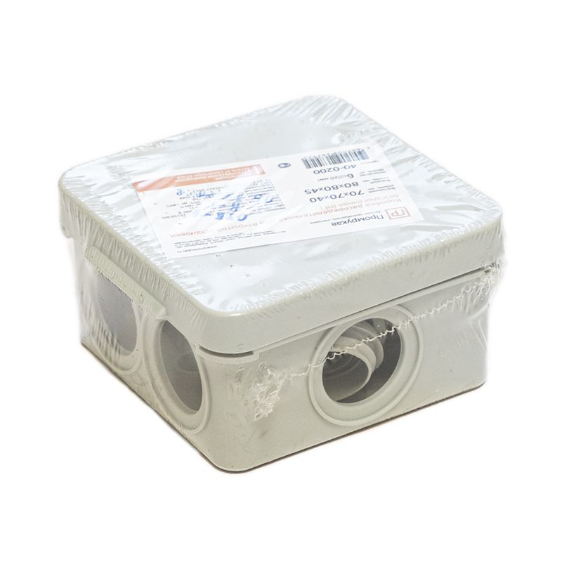 Коробка распределительная ОП безгалогенная (HF) 70х70х40 Промрукав 40-0200