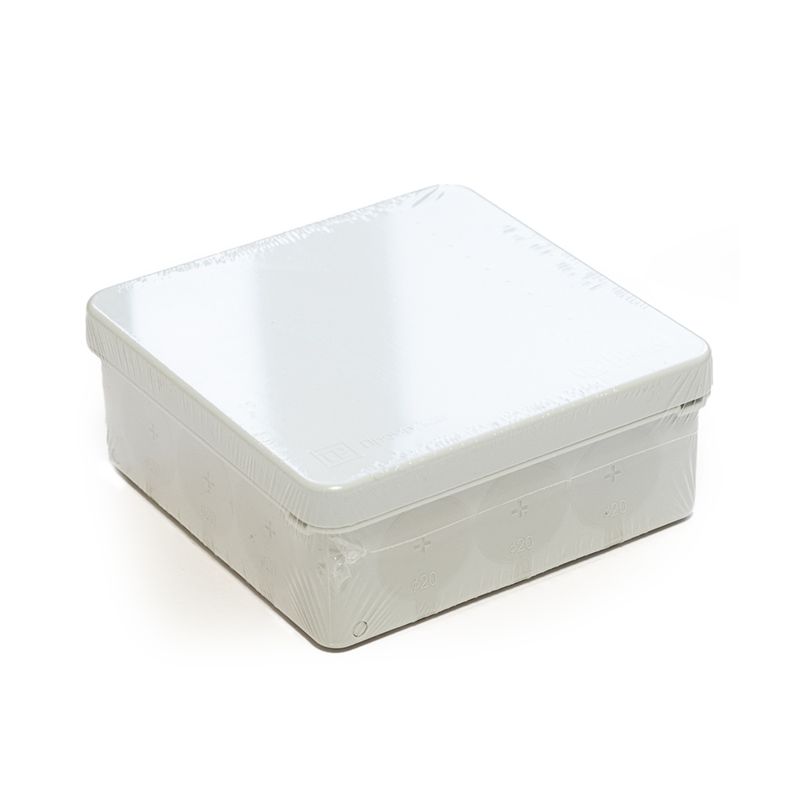 Коробка распределительная ОП 100х100х40 для прямого монтажа двухкомпонентная безгалогенная (HF) 12 вводов IP66 сер. Промрукав 60-0303