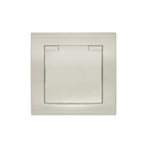 Розетка 1-м СП Бриллиант 16А IP20 с заземл. с крышкой сл. кость UNIVersal 7948868