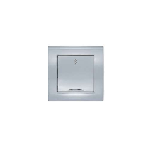 Выключатель проходной 1-кл. СП Бриллиант 10А IP20 с подсветкой серебр. UNIVersal 7949636