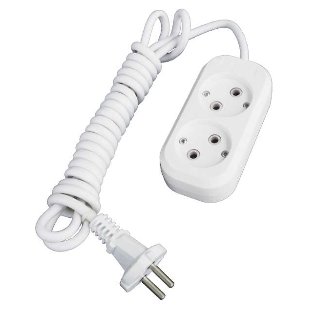 Удлинитель 2х3м без заземл. 10А IP20 Е-202 АБС-пл. ПВС 2х0.75 UNIVersal 9631960