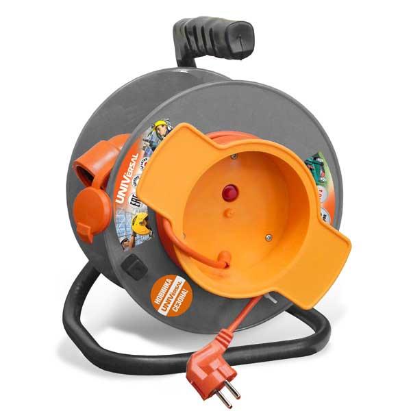 Удлинитель силовой на катушке У10-027, ПВС 3*1,  40м., розетки с защитными крышками 9633278