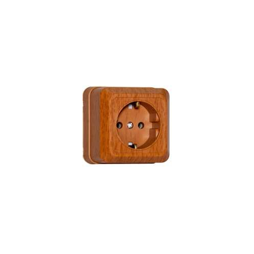 Розетка 1-м ОП Олимп 16А 220В с заземл. бук (еврослот) UNIVersal 7946796