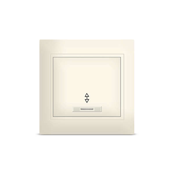 Выключатель проходной 1-кл. Севиль с подсветкой сл. кость UNIVersal Б-С0125