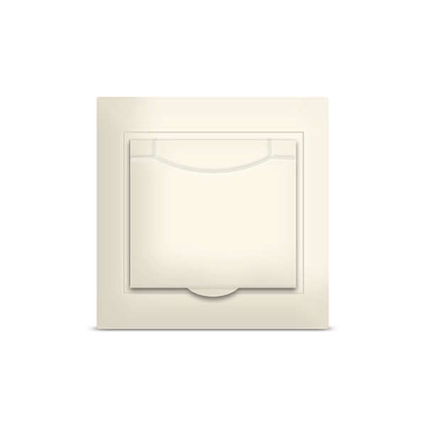 Розетка Севиль с заземл. с крышкой сл. кость Universal Б-С0029