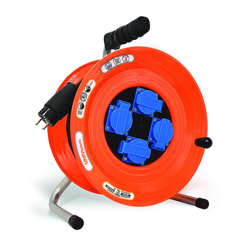 Удлинитель силовой на катушке 4х50м с заземл. 16А IP44 ВЕМ-259 термо КГ 3х1.5 с защ. крышкой UNIVersal 9632974