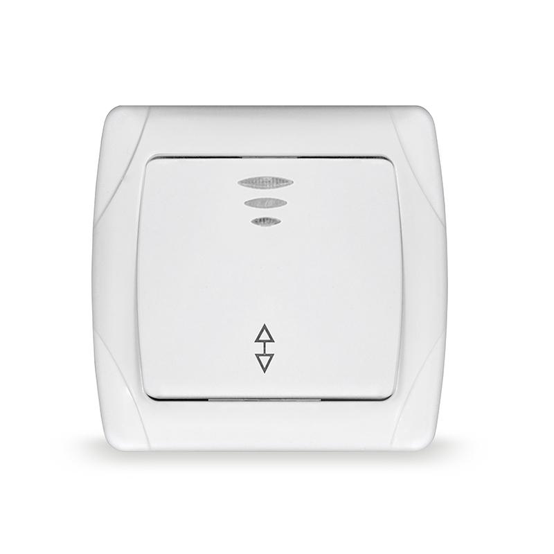 Выключатель проходной 1-кл. СП Маргарита 10А IP20 с подсветкой бел. UNIVersal М0125