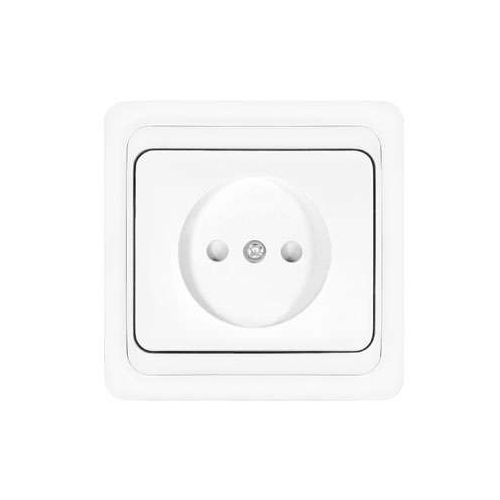 Розетка 1-м СП Валери 16А IP20 без заземл. защ. шторки бел. UNIVersal В0022x