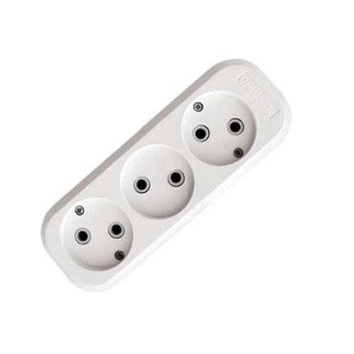 Колодка удлинителя 3-м АВС-пл. без заземл. UNIVersal E203