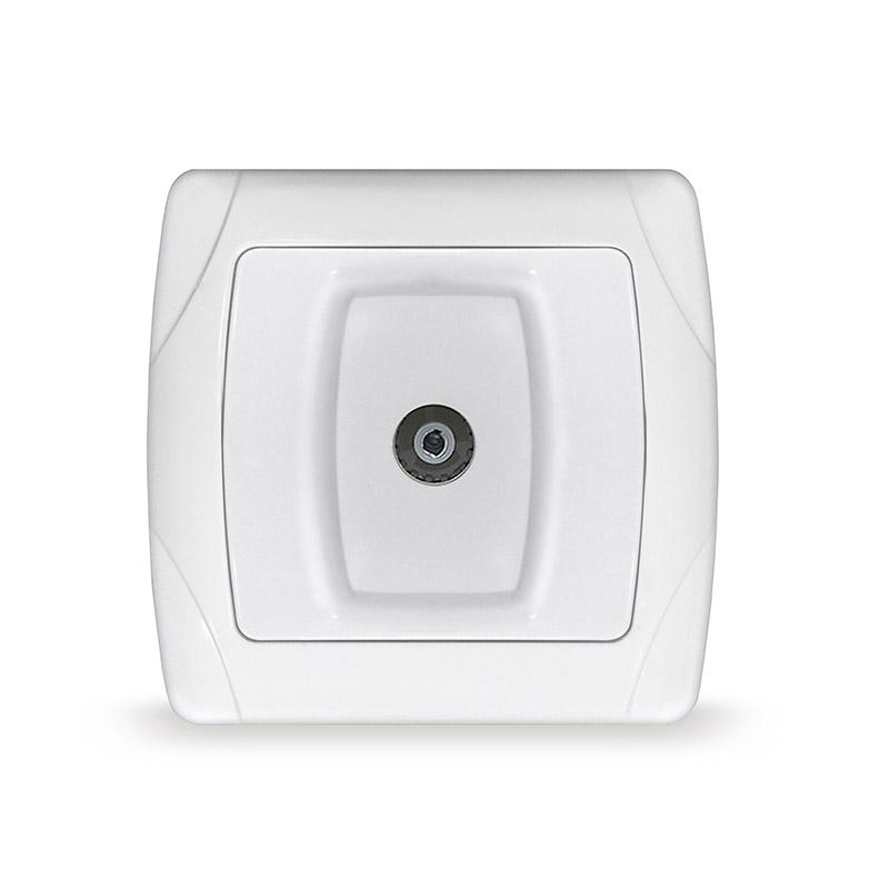 Розетка TV 1-м СП Маргарита бел. UNIVersal М0027