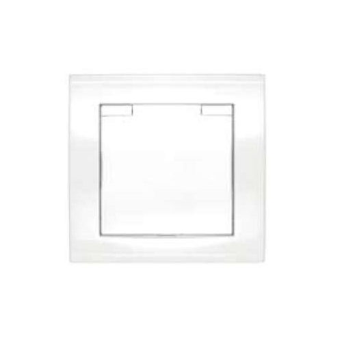 Розетка 1-м СП Бриллиант 16А IP20 с заземл. с крышкой бел. UNIVersal 7947649