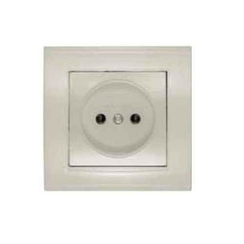 Розетка 1-м СП Бриллиант 16А IP20 без заземл. сл. кость UNIVersal 7948806