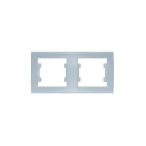 Рамка 2-м Бриллиант горизонт. серебр. UNIVersal 7949711