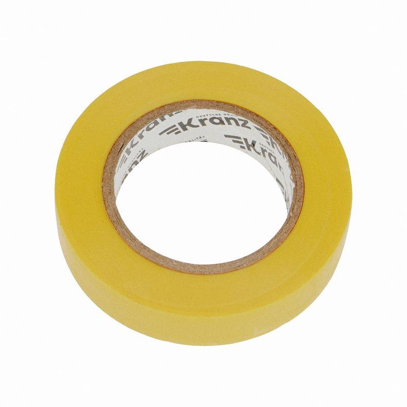 Изолента ПВХ 0.13х15мм 20м желт. (уп.10шт) Kranz KR-09-2602