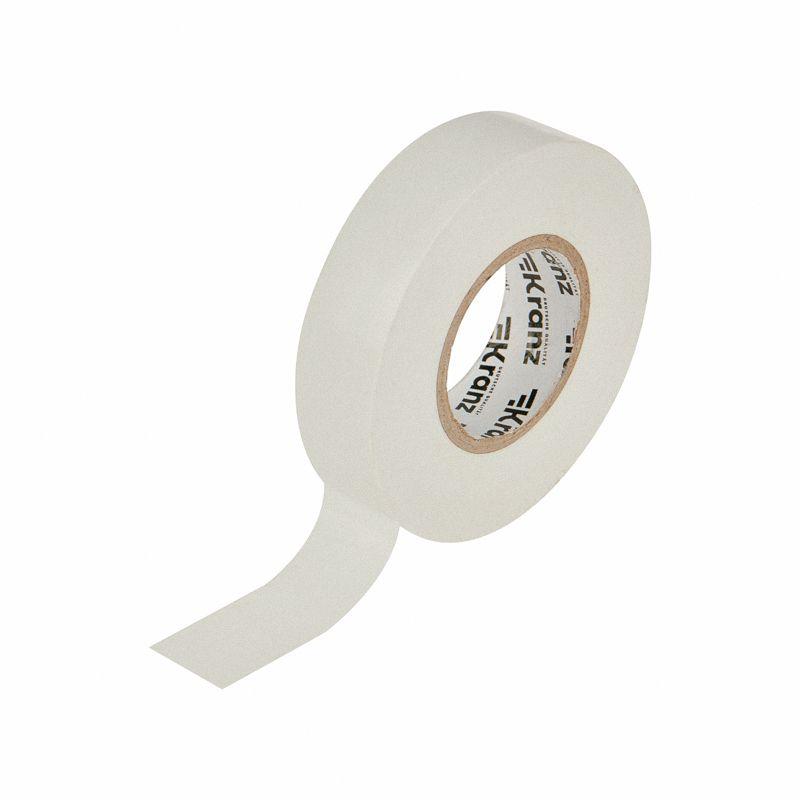 Изолента ПВХ профессиональная 0.18х19мм 20м бел. (уп.10шт) Kranz KR-09-2801