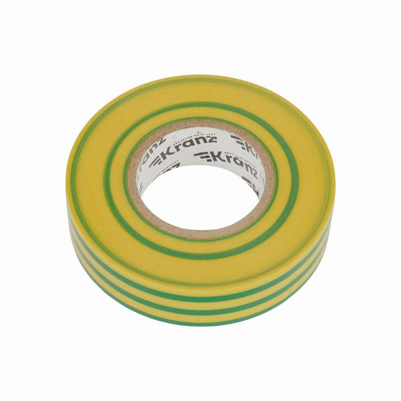 Изолента ПВХ профессиональная 0.18х19мм 20м желт./зел. (уп.10шт) Kranz KR-09-2807