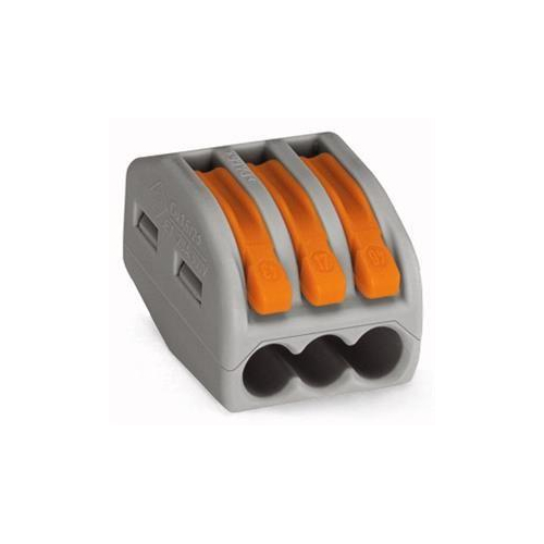 Клемма соединительная 3х2,5мм с рычажком