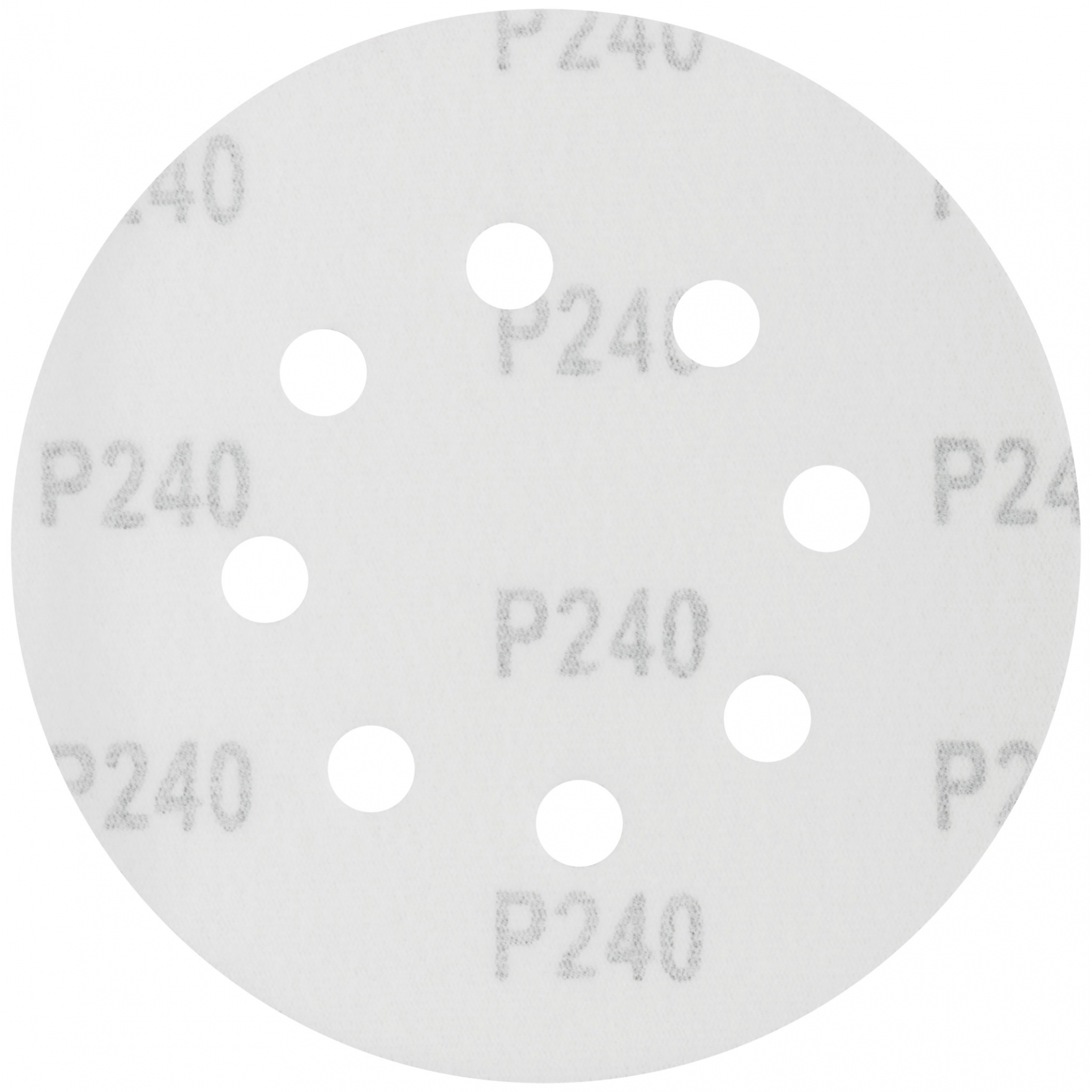 Круги шлифовальные с отверстиями (липучка), алюминий-оксидные, 125 мм, 5 шт. Р 240