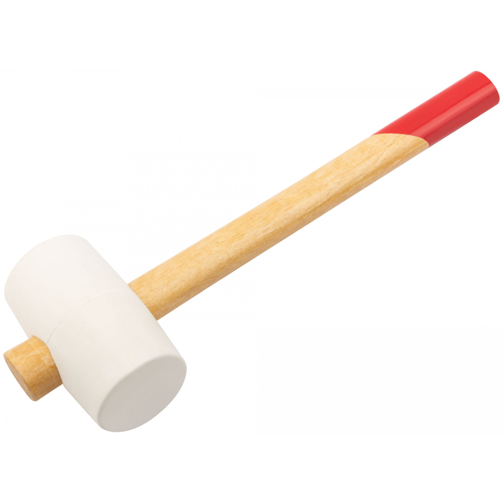 Киянка резиновая белая, деревянная ручка 50 мм ( 340 гр )