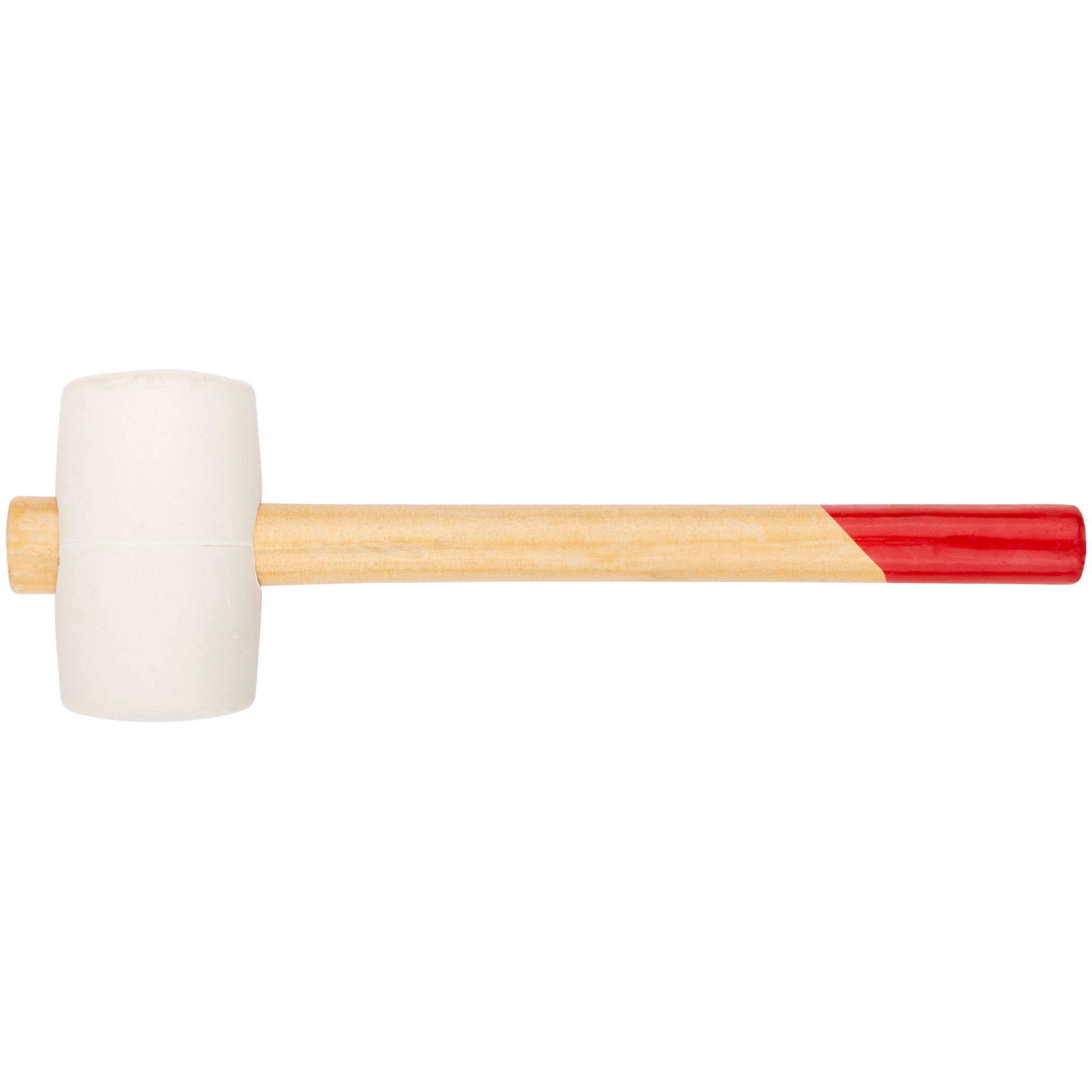 Киянка резиновая белая, деревянная ручка 60 мм ( 450 гр )