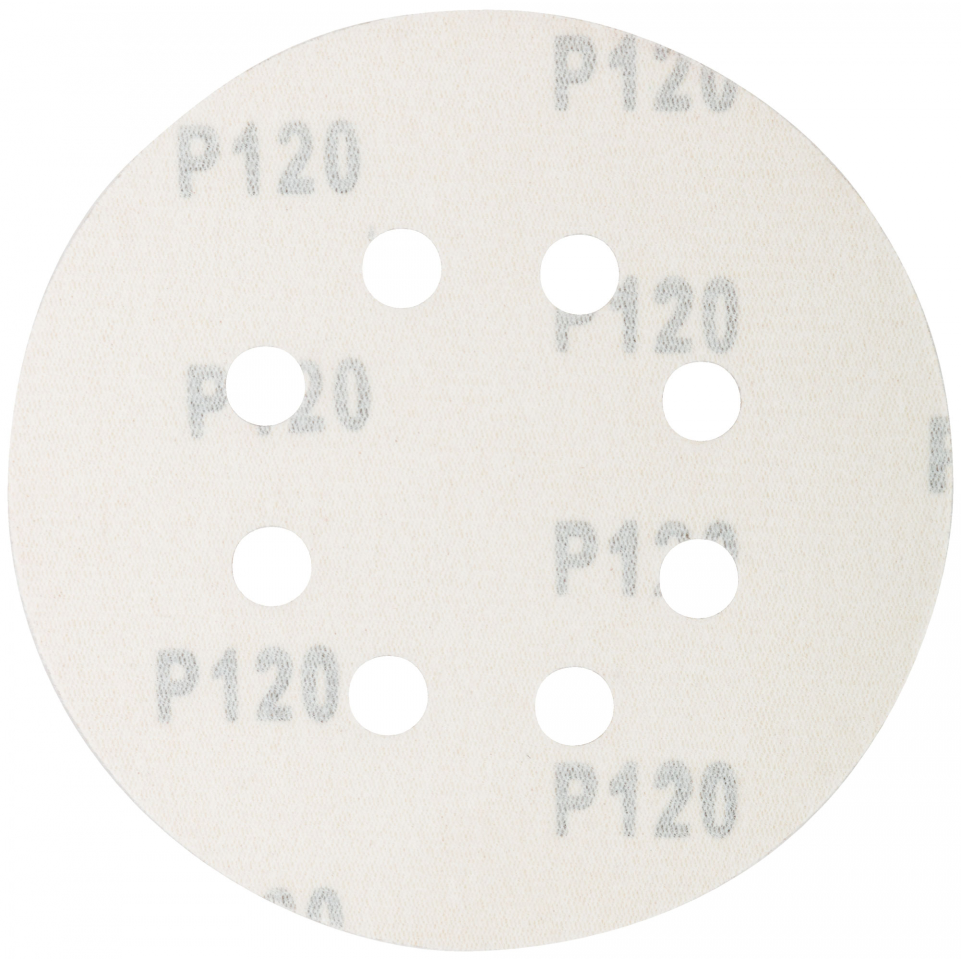 Круги абразивные шлифовальные перфорированные на ворсовой основе под "липучку" (Р120, 125 мм, 5шт.), CUTOP Profi