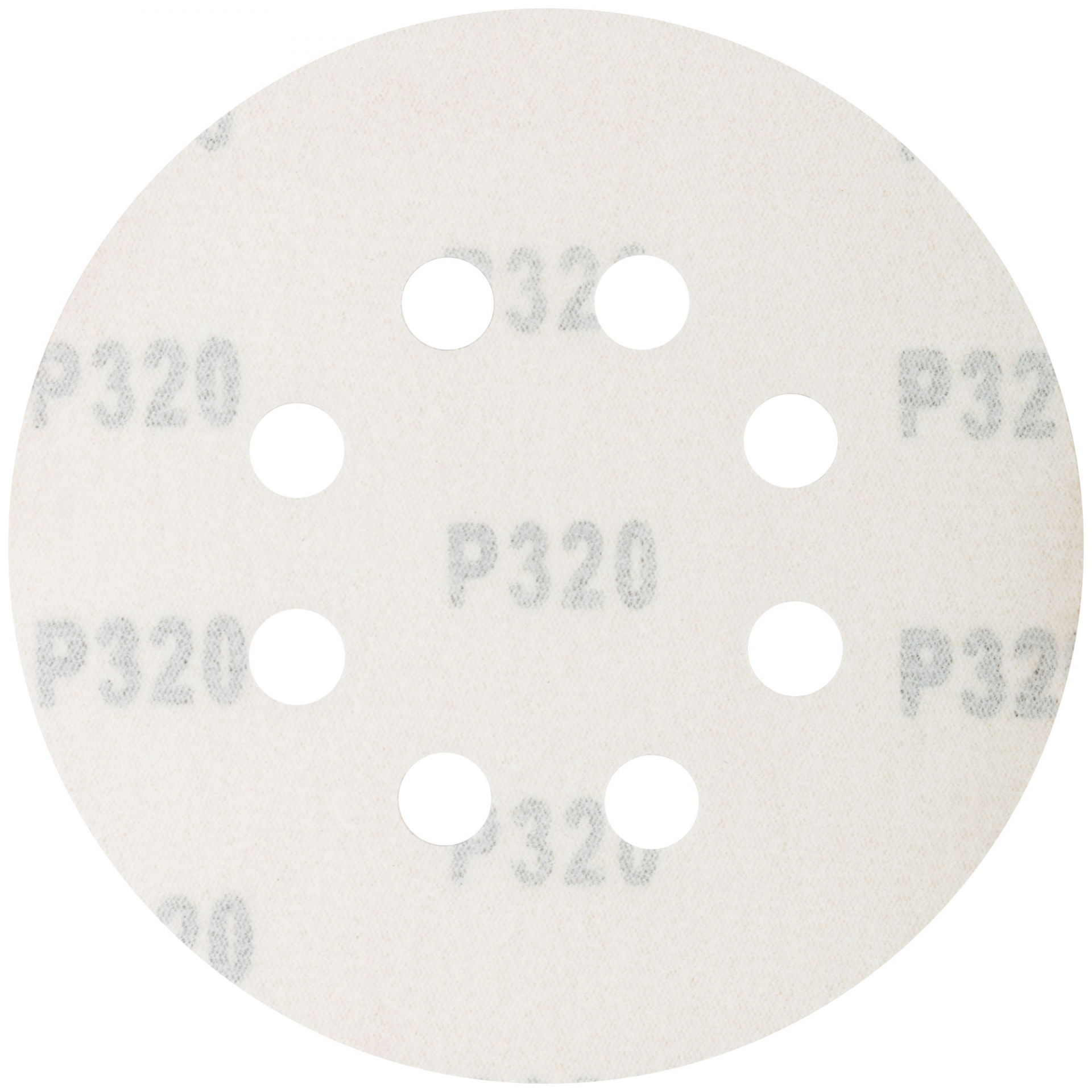 Круги абразивные шлифовальные перфорированные на ворсовой основе под "липучку" (Р320, 125 мм, 5шт.), CUTOP Profi